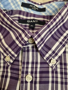 Gant Herrenhemd lila-weiß Gr XL - Bild 1 von 5