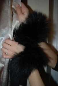 FUNK Accessoires schöne Flip An Pelz Raccoon Manschette für Kleid Pulli  NP 69 - Bild 1 von 11