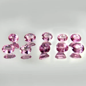 LOTE AL POR MAYOR de 2,48 quilates (10 piezas) de cinco estrellas tamaño mixto forma ovalada espinela rosa - Imagen 1 de 1