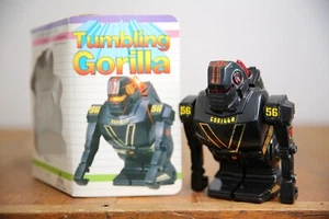 Vintage Battery Operated Tumbling Gorilla Robot Toy Figure in Box NOS - Picture 1 of 14
