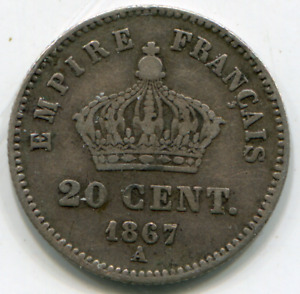 France 20 Centimes 1867-A  lotjun4175