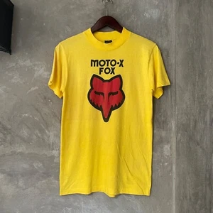 Vintage 70's MOTO-X FOX Factory Inc T-Shirt Racing VMX Motocross BMX Dirt Bike - Picture 1 of 11
