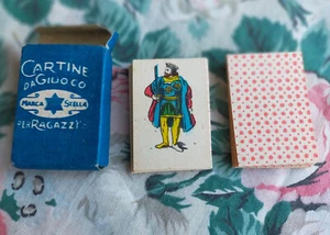 40 Mini carte da gioco CARTINE Giuoco per ragazzi MARCA STELLA Mignon anni 50/60 - Foto 1 di 8