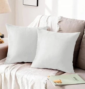 Hafaa velvet Cushion Covers(Pack of 2)-18x18 Inches White . - Picture 1 of 5