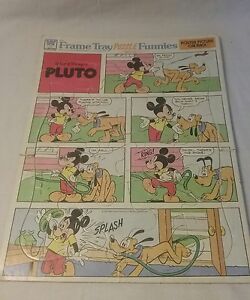 Vintage 1962 Walt Disney Pluto, Whitman tray puzzle, funnies