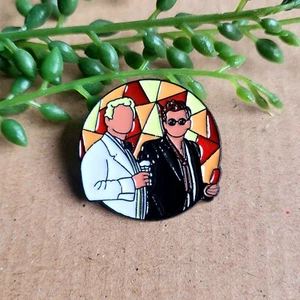 Good Omens Enamel pin badge - Crowley Aziraphale David Tennant Metal Pin Gift - Picture 1 of 1