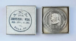 1941 A.N.A 50th Anniversary Franklin Medal ANA Philadelphia MINT in Original Box - Picture 1 of 5