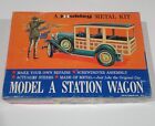 Vintage HUBLEY Model A Station Wagon Metal Model Car Kit in box MISSING 1 PIECE