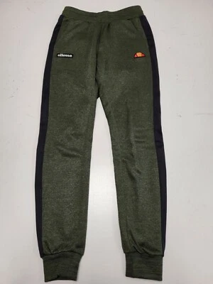 A231 WOMANS ELLESSE GREEN DRAWSTRING CUFFED JOGGING BOTTOMS UK 6 W24-26 L29 — 第 1/4 张图片