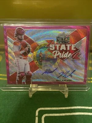 MAT NELSON 2021 LEAF METAL DRAFT PINK WAVE AUTO 1/10 FIRST PRINT! Mint! Sp 🔥 - Image 1 of 4