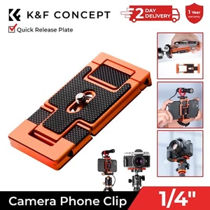 K&F Concept Smartphone Tripod Mount Aluminum Quick Release Plate w/ 1/4" Screw - Picture 1 of 10