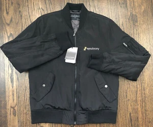 Synchrony Financial BLACK FLIGHT BOMBER 1519 Wingover JACKET FOSSA logo M - Picture 1 of 12