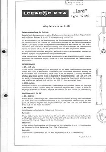 Loewe Original Service Manual für Lord   32360 - Picture 1 of 1