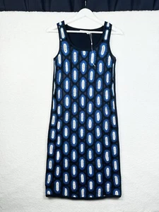 NUEVO - Vestido de verano para mujer Tory Burch crochet azul blanco - XS - Imagen 1 de 16