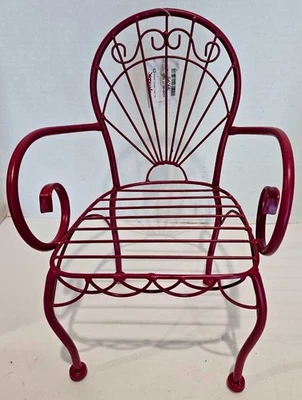 Vintage Metal/ Wire Doll Chair ~Pink ~for 16" - 18" Doll ~NWT - Image 1 of 4