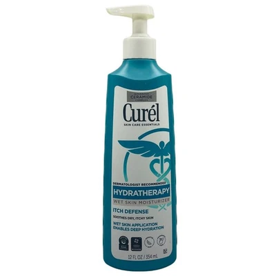 Curel Hydra Therapy Itch Defense Wet Skin Moisturizer 12oz New - Image 1 of 2