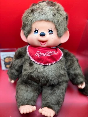 Monchhichi Boy Plush Premium Standard L Size 17.7in Brown Sekiguchi JAPAN - Image 1 of 4