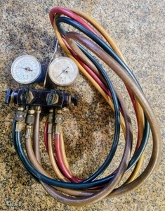 IMPERIAL KLIMAANLAGE VERTEILER SCHLAUCH & MANOMETER LADE-SET - Bild 1 von 9