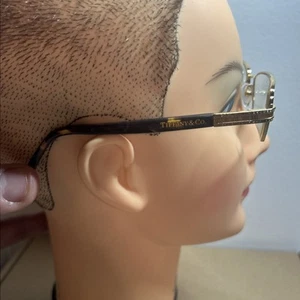 Vintage Tiffany & Co Eyeglass Frames Gold Brown Italy With Tory Burch Case - Picture 1 of 18