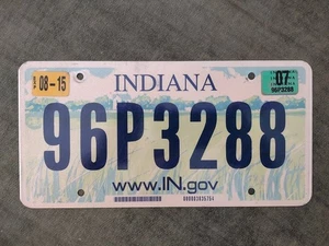 *99 CENT SALE* 2007 Indiana License Plate # 96P3288 Fields of Grass Graphic USA - Picture 1 of 1