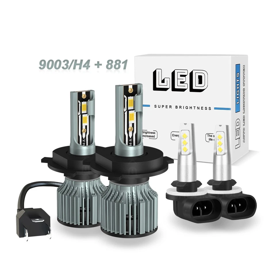 For Chevy Aveo/Aveo5 2004-2008 6000K 4x LED Headlight High/Low + Fog Light Bulbs - Image 1 of 4