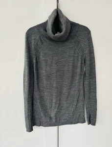 Suéter Lululemon Sweat And Savasana Jaspeado Gris Medio Talla 6 Lana Merino - Imagen 1 de 4