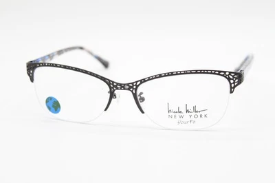 NUEVAS GAFAS AUTÉNTICAS NICOLE MILLER ECKFORD C01 NEGRAS AZULES TORTUGA 59-18 Foto 1 de 4