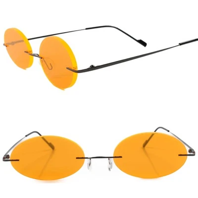 Gafas de sol naranjas con lentes ovaladas disfraces fiesta disfraz manga anime dibujos animados disfraces Foto 1 de 4