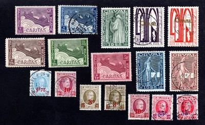 Belgium 1927-28 group of 17 stamps MH/used CV=25.1$ - Image 1 of 2