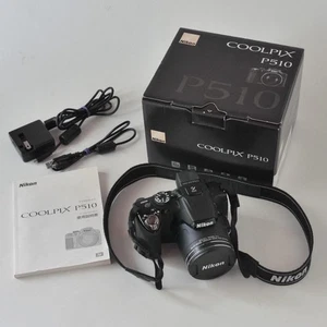 Nikon COOLPIX P510 Black 16.1MP Digital Camera 42x Optical Zoom Used - Picture 1 of 12