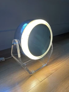 Vintage Rialto Kosmetikspiegel Leuchte Plexiglas & Chrom "Augenkugel" MCM 70er Jahre - Bild 1 von 6