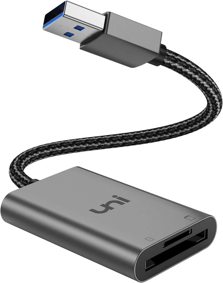uni SD Card Reader, High-Speed USB 3.0 to Micro Adapter, Grey  - Image 1 of 4