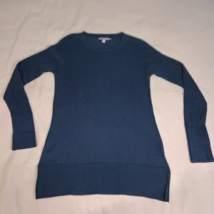 Toad & Co Gypsy Crewneck Sweater Merino Wool Lyocell Organic Cotton Sz Sm Teal - Picture 1 of 11