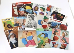 Vintage Knitting Patterns, Hats, Gloves, Beret Balaclava 50s- 70s - Picture 1 of 10