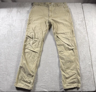 Carhartt Mens 38 x 36 Beige/Tan Stright Fit Canvas Pants Slash Pockets with Zipp - Image 1 of 4