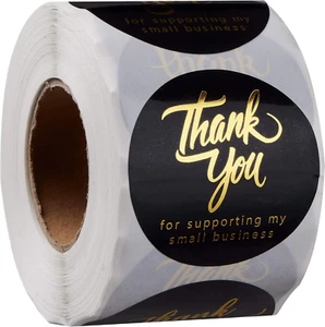 1.5 Inch Thank You Stickers | 500 Thank You Stickers for Small Business| Self... - Picture 1 of 12