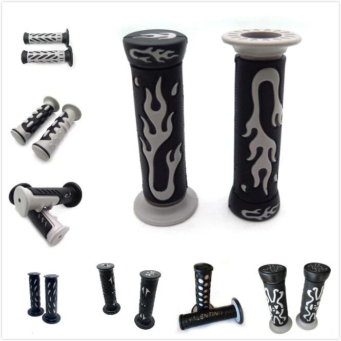7/8" 22mm Gray Hand Grips For Honda Street Bike CB VTR Hornet YAMAHA  600R R1 - Image 1 of 1