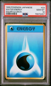 1999 Pokemon Japanese Squirtle Deck 23 Water Energy PSA 10 - Picture 1 of 1