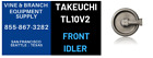 Premium  Tl10v2 / Tl10v2crh / Tl10v2cr / Tl8r2  Front Idler