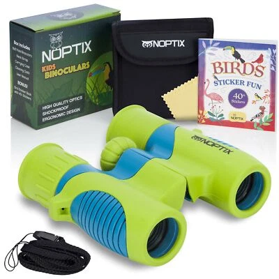 Kids Binoculars Real Binoculars - BONUS Sticker Book of 40+ Birds with Specie... - Image 1 of 4