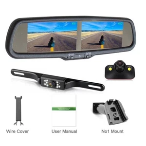 4.3" Dual Screen Car Rear View Monitor No1 Front Rear View Reversing Camera Kit - Picture 1 of 22