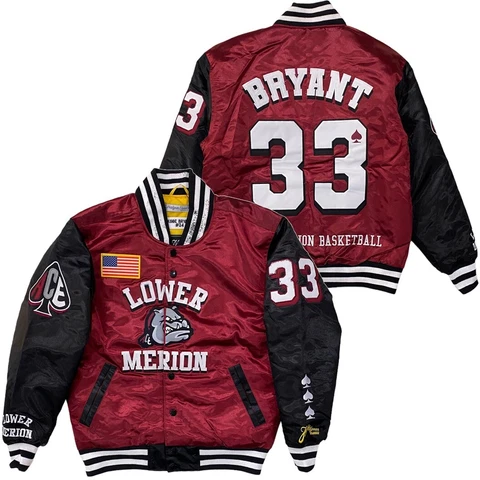Kobe Bryant Men's Headgear Classics Lower Merion High School Satin Jacket Cover
