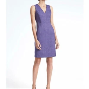 BANANA REPUBLIC * VESTIDO VAINA DE CÓCTEL DE CARRERA CON LAZO TRASERO PÚRPURA TALLA 6 ALTO NUEVO CON ETIQUETAS - Imagen 1 de 10