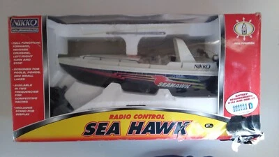 Nikko Radio Control Sea Hawk Boat Used Original Box 6 AA 1 9v Batteries Required - Image 1 of 4