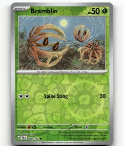 Reverse Holo - Pokemon Bramblin • Common • 020/162 Temporal Forces - Picture 1 of 1
