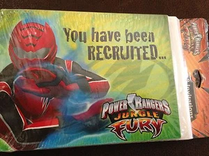 NEW POWER RANGERS JUNGLE FURY 8 PACK BIRTHDAY PARTY INVITATIONS boys ENVELOPES - Picture 1 of 2