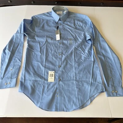 Calvin Klein Dress Shirt Men's 15.5 33/34 (Medium) Slim-Fit Blue Steel+ - NWT - Image 1 of 4