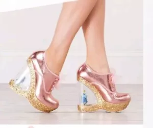 Scarpe Cenerentola Globe Irregular Choice "Home Before 12" rare nuove con scatola 2011 - Foto 1 di 11