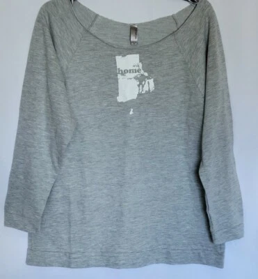 Next Level Apparel Womens Sweatshirt Size XL Home State of Rhode Island Gray Foto 1 de 4