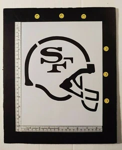 San Francisco 49ers Football Helm 8,5" x 11" individuelle Schablone SCHNELLER KOSTENLOSER VERSAND - Bild 1 von 2
